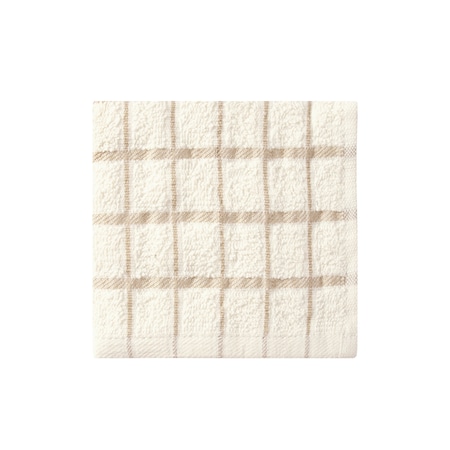 Ritz Cafe Solid Dish Cloth Natural Ground/Putty Check, PK12 9861200